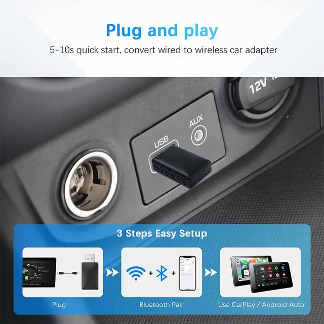 M-Air Wireless CarPlay & Android Auto Adapter