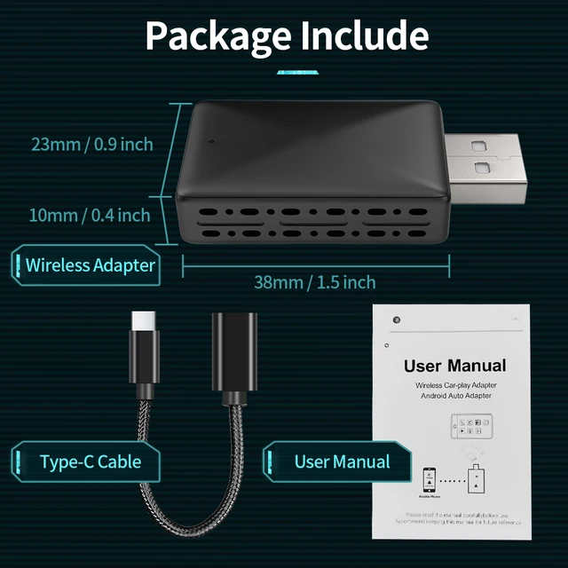 M-Air Wireless CarPlay & Android Auto Adapter